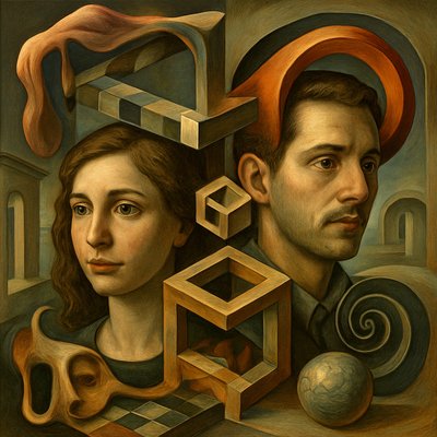 portrait of two people together