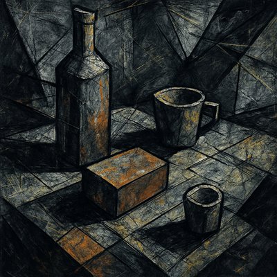 still life with everyday objects