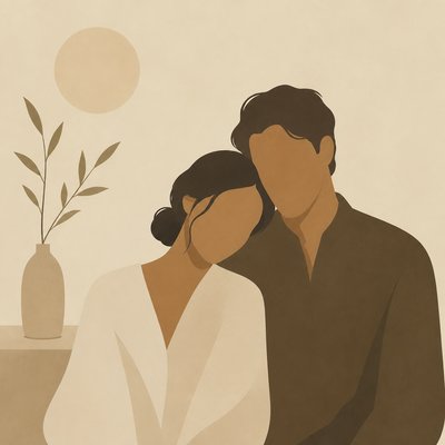 portrait of two people together