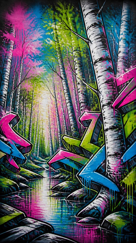 a serene birch forest in soft morning light, no people, no text