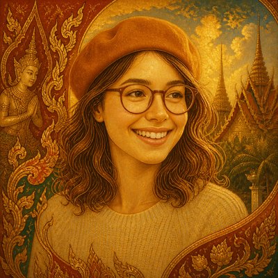 Thai Art Style Style Transfer Example