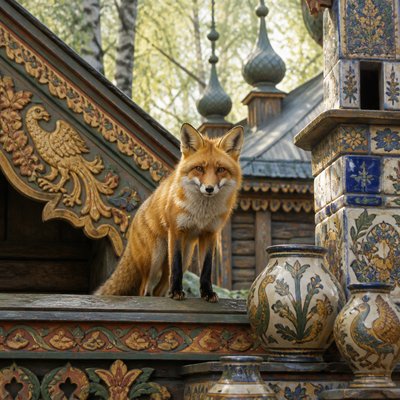 animal standing in natural pose — Abramtsevo Art Style