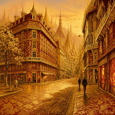 Burmese Art Style Style Transfer Example