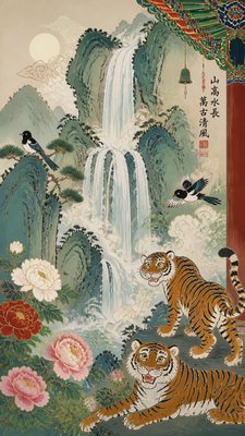 towering waterfall cascading down a cliff