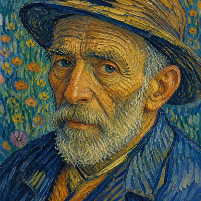 close-up portrait of an elderly person with expressive weathered features