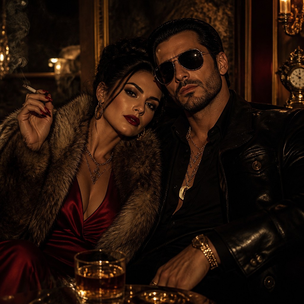 portrait of two people together — Mob Wife Aesthetic