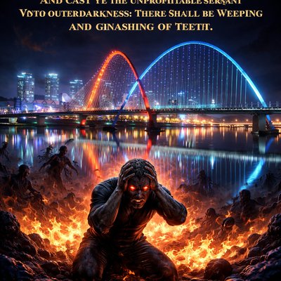 “And cast ye the unprofitable servant into outer darkness: there shall be weeping and gnashing of teeth.” (Matthew 25:30, KJV)
