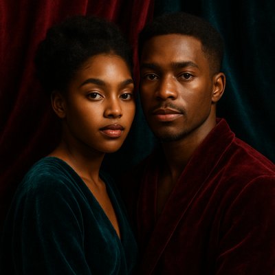portrait of two people together