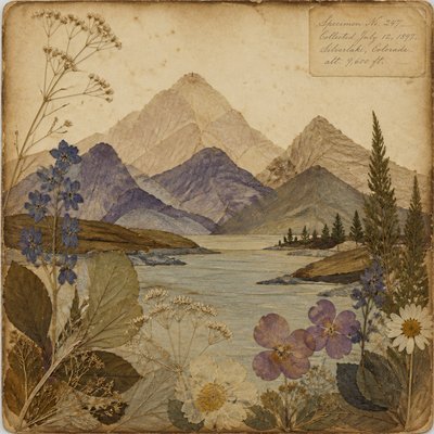 serene landscape with mountains and water