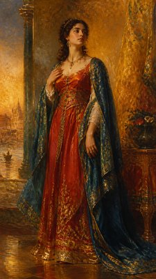 full-length portrait of an elegant figure