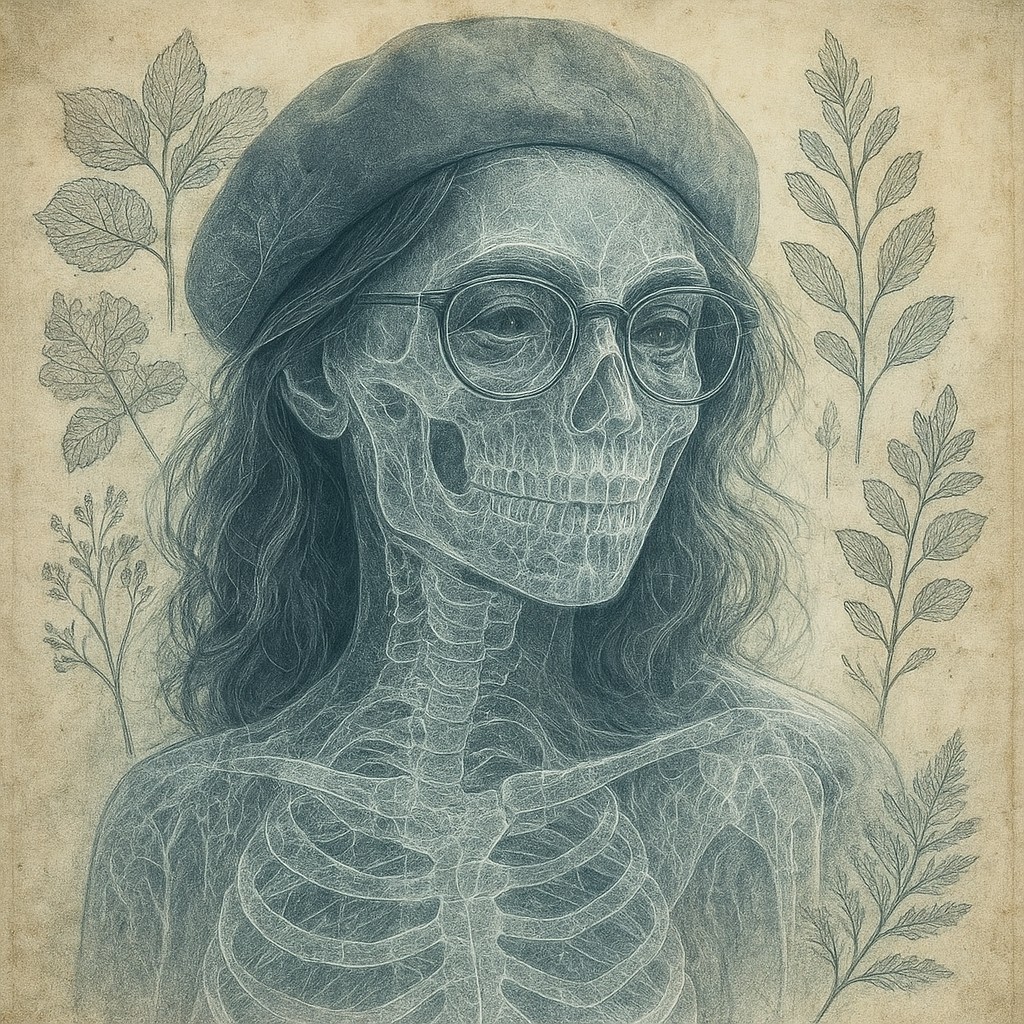 Botanical X-Ray Collage Style Transfer Example