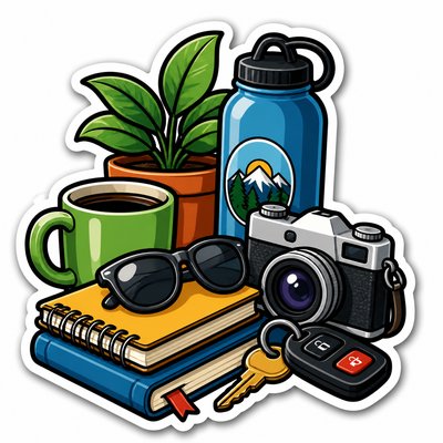 still life with everyday objects