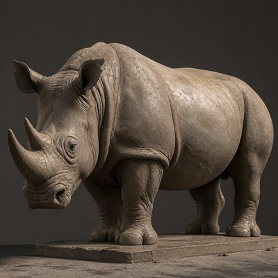 animal standing in natural pose — Sculptural Form Art Style