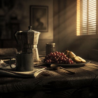 still life with everyday objects