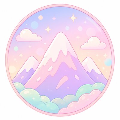 an emblem of a mountain peak inside a circle, simple bold shapes on a plain background, no text or lettering