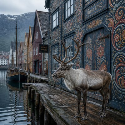 animal standing in natural pose — Bergen Art Style