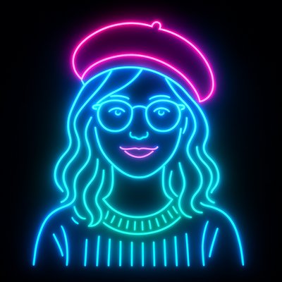 Neon Icon Design Style Transfer Example