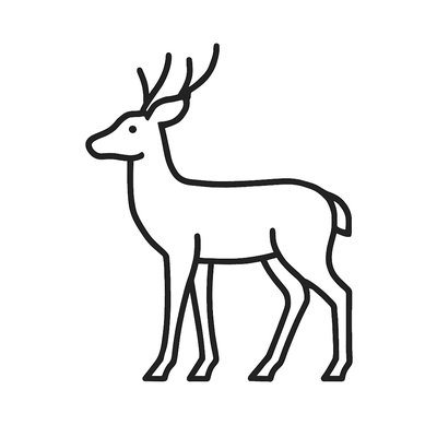 animal standing in natural pose