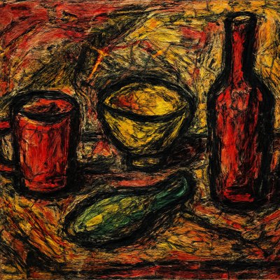 still life with everyday objects