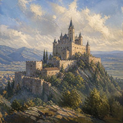 majestic castle on a hilltop
