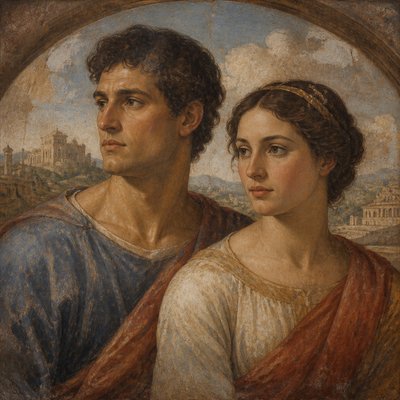 portrait of two people together
