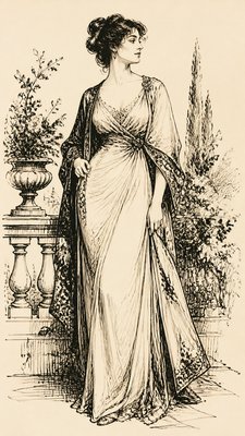 full-length portrait of an elegant figure