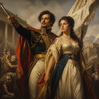 portrait of two people together