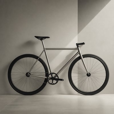 bicyle resting against a wall — Minimalist Jewelry Design
