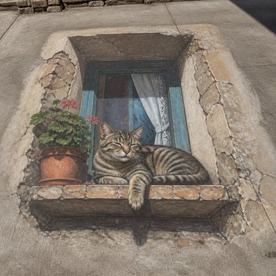 a cat lounging in a sunlit window