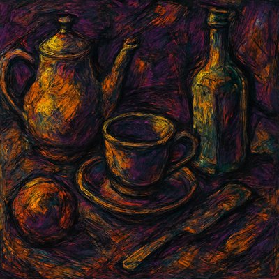 still life with everyday objects