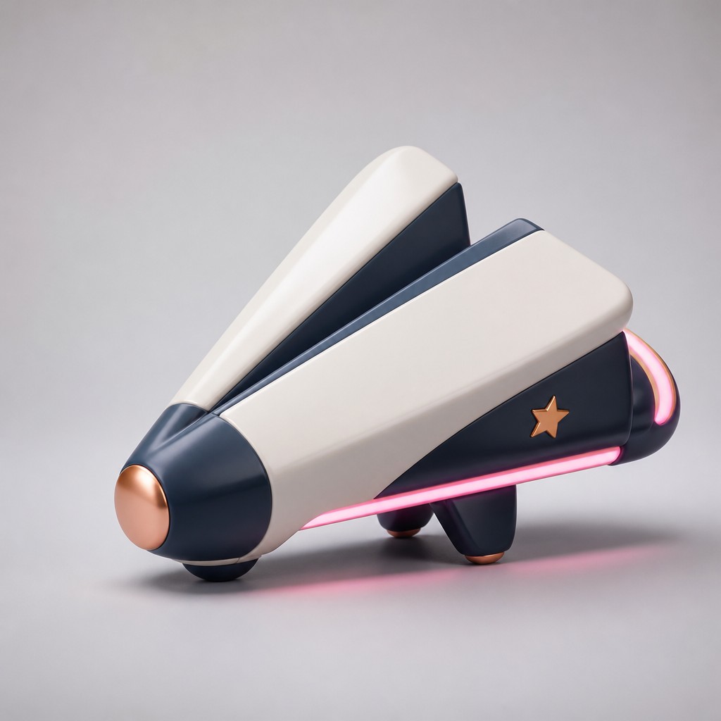 a paper plane, clean minimal composition on a plain background, no text