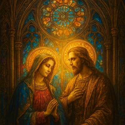 portrait of two people together