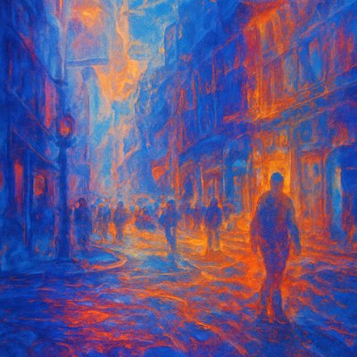 urban street with city activity
