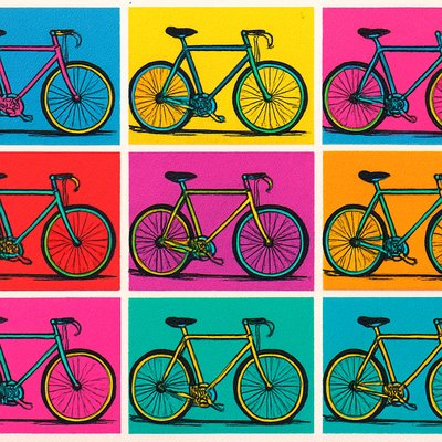 bicyle resting against a wall