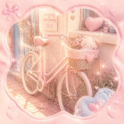 bicyle resting against a wall — Soft Girl Aesthetic
