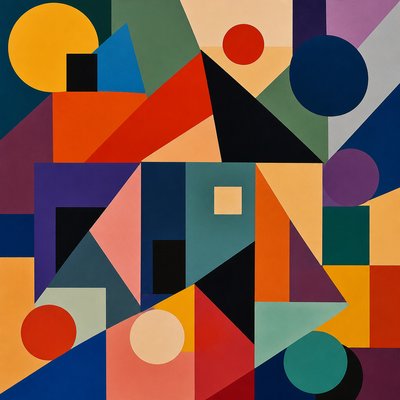 house with front view — Abstract Shapes Art Style
