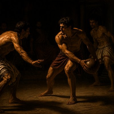 ancient greek ball players