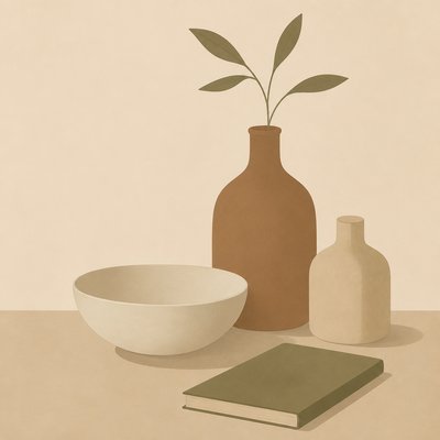 still life with everyday objects