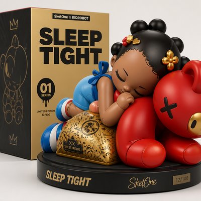 a small figurine of a girl hugging a teddy bear