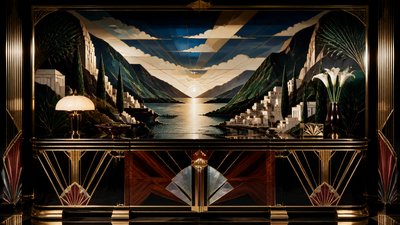 sweeping panoramic landscape with a dramatic sky