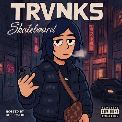 a cartoon of a person holding a cell phone