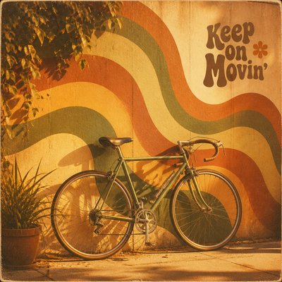 bicyle resting against a wall — 70s Retro Aesthetic