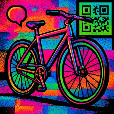 bicyle resting against a wall