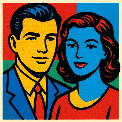 portrait of two people together