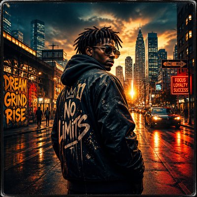 urban street with city activity — Cover Art Style