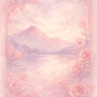 serene landscape with mountains and water