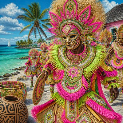 wide landscape with natural scenery — Bahamian Art Style