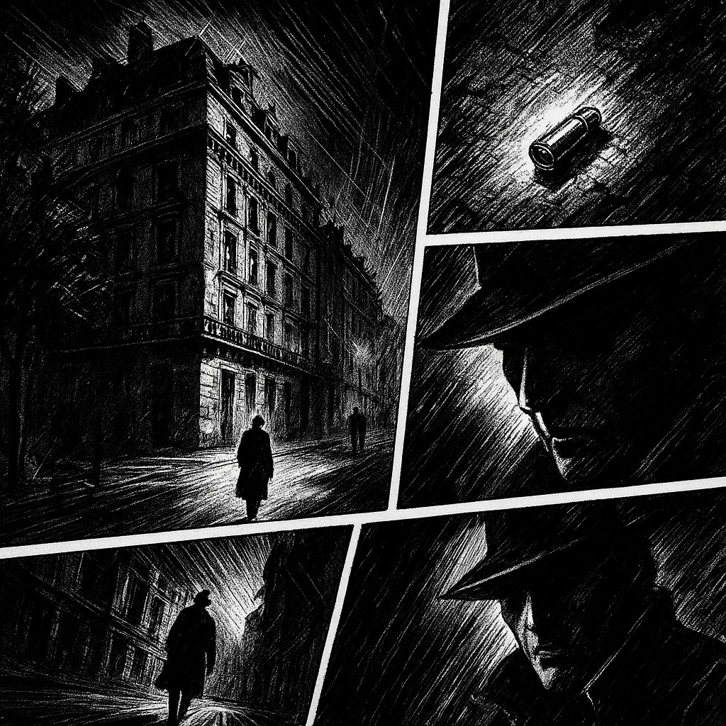 Mystery Detective Manga Art Style Style Transfer Example