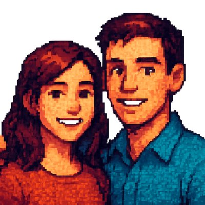 portrait of two people together
