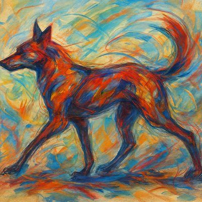 animal standing in natural pose